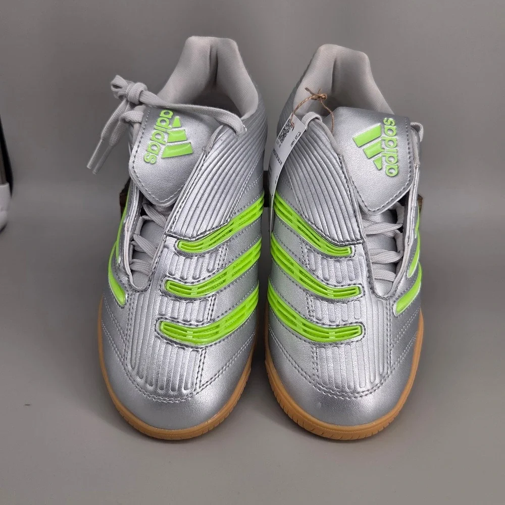 Adidas Predator Sala W Women 7 Silver Green Indoor Soccer Shoes JR1636 Futsal